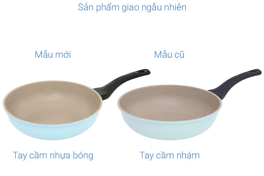 Chảo nhôm sâu chống dính vân đá đáy từ 26 cm Green Cook GCP244-26IH Màu Xanh