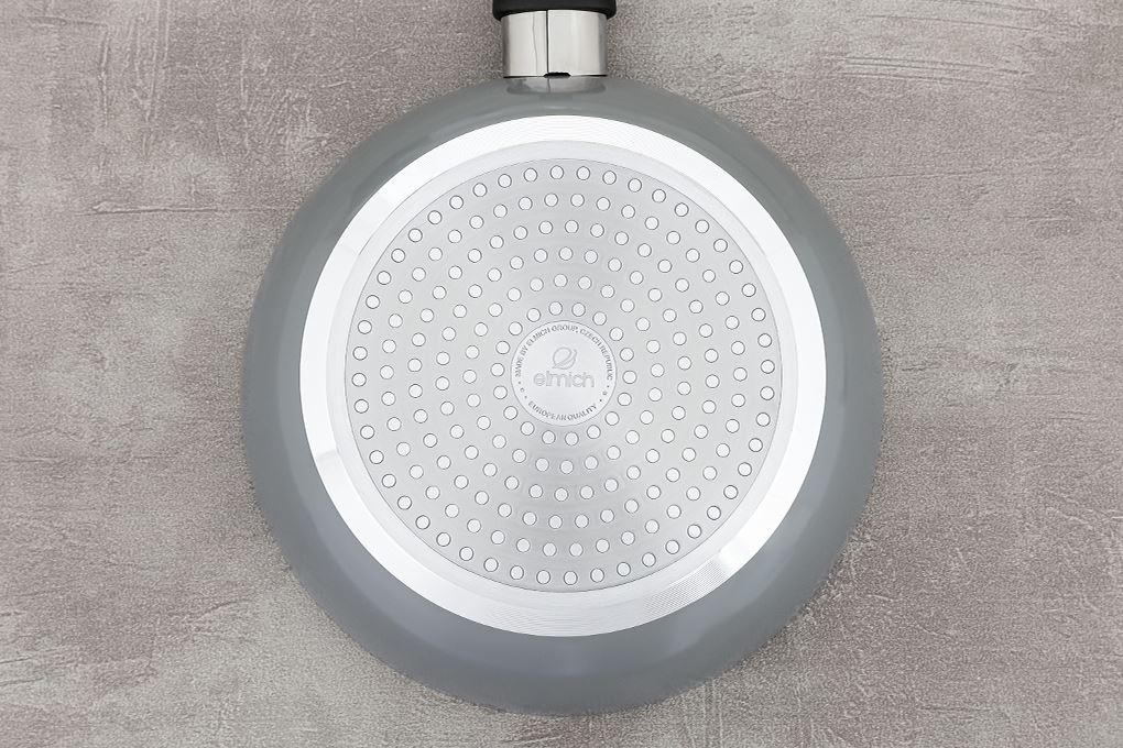 Chảo nhôm chống dính đáy từ 20 cm Elmich Colosseum Y1 EL-3718 Xám Màu Xám
