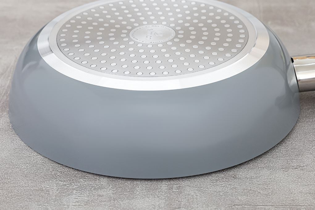 Chảo nhôm chống dính đáy từ 20 cm Elmich Colosseum Y1 EL-3718 Xám Màu Xám