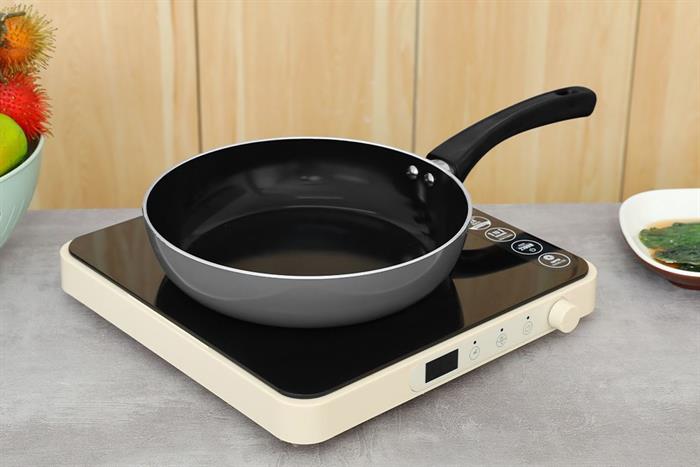 Chảo nhôm chống dính đáy từ 24 cm Elmich Colosseum Y1 EL-3719 Xám Màu Xám