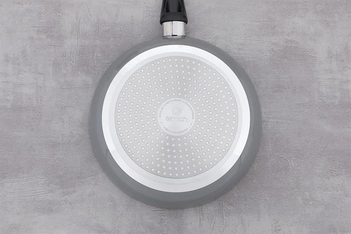 Chảo nhôm chống dính đáy từ 24 cm Elmich Colosseum Y1 EL-3719 Xám Màu Xám