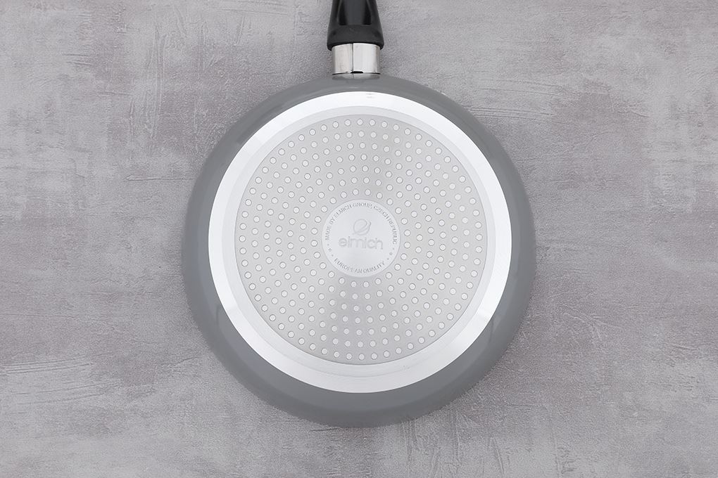 Chảo nhôm chống dính đáy từ 24 cm Elmich Colosseum Y1 EL-3719 Xám Màu Xám