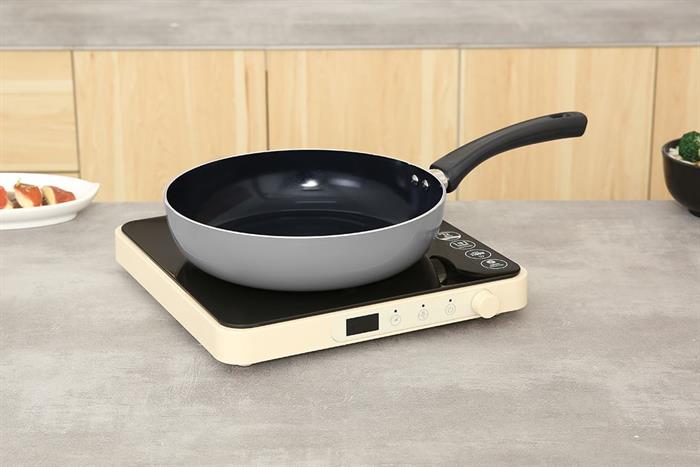 Chảo nhôm chống dính vân đá đáy từ 26 cm Elmich Colosseum Y1 EL-3720 Xám Màu Xám