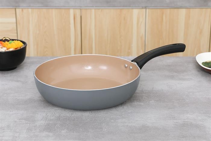 Chảo nhôm chống dính vân đá đáy từ 26 cm Elmich Colosseum Y1 EL-3720 Xám Màu Xám