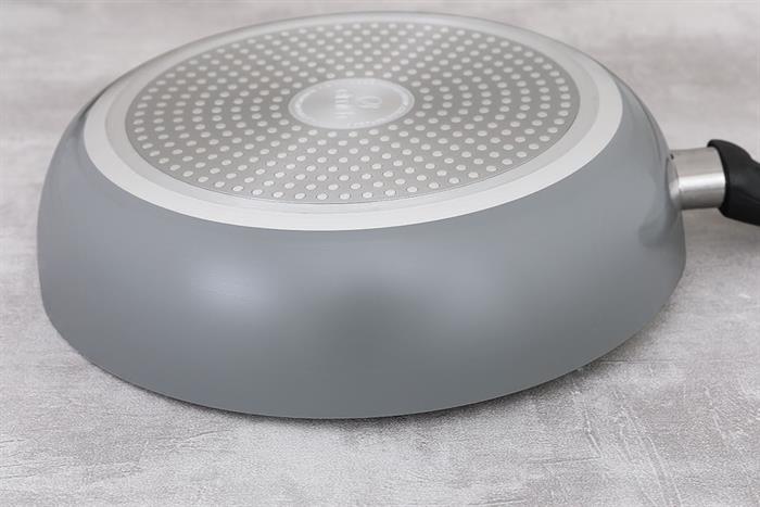 Chảo nhôm chống dính vân đá đáy từ 26 cm Elmich Colosseum Y1 EL-3720 Xám Màu Xám