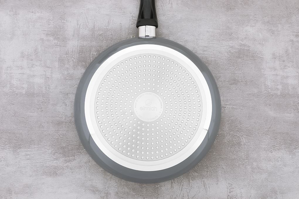 Chảo nhôm chống dính vân đá đáy từ 26 cm Elmich Colosseum Y1 EL-3720 Xám Màu Xám