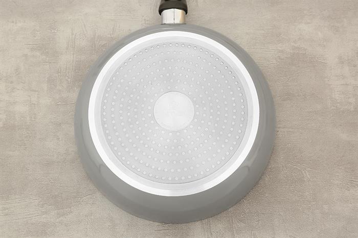 Chảo nhôm chống dính vân đá đáy từ 26 cm Elmich Colosseum Y1 EL-3720 Xám Màu Xám