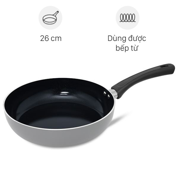 Chảo nhôm chống dính vân đá đáy từ Elmich Y1-3720