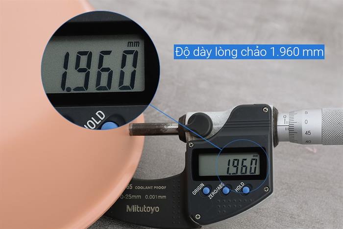 Chảo inox 3 lớp nguyên khối đáy từ 24 cm Sunhouse IN24M6P Màu Hồng