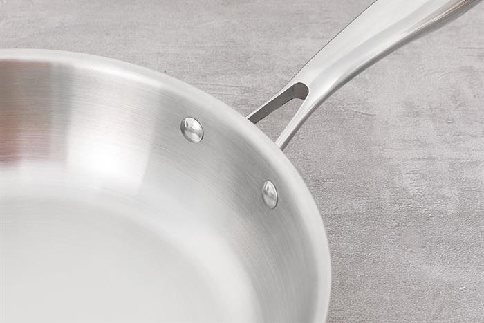 Chảo inox 3 lớp nguyên khối đáy từ 24 cm Sunhouse IN24M6P Màu Hồng