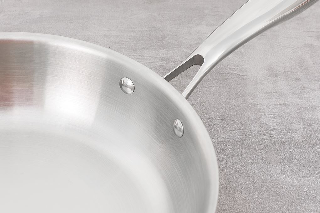 Chảo inox 3 lớp nguyên khối đáy từ 24 cm Sunhouse IN24M6P Màu Hồng