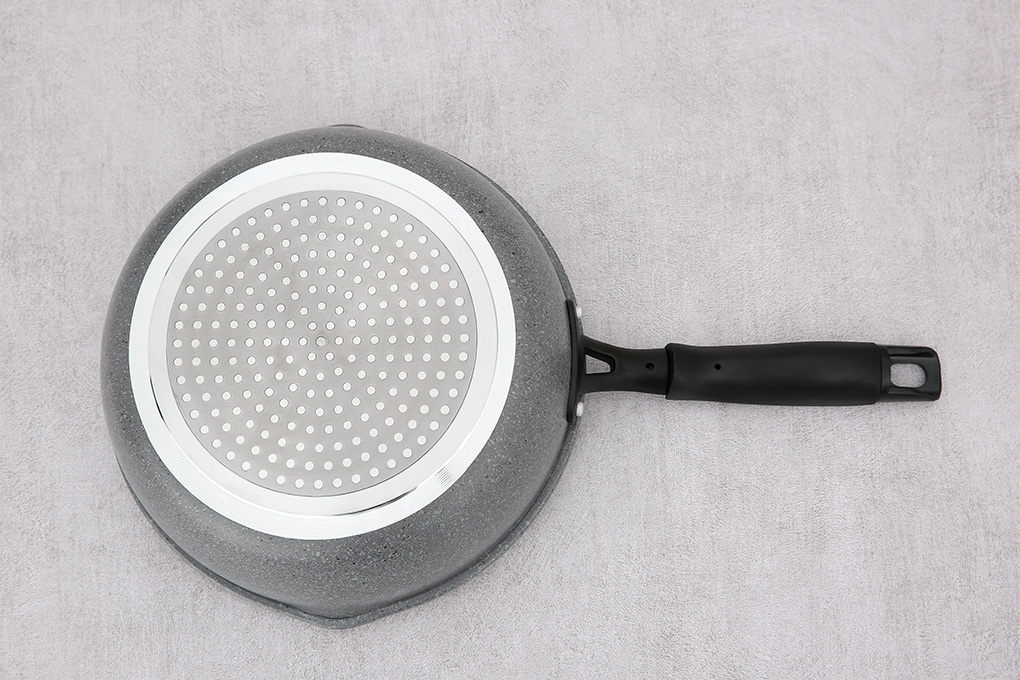 Chảo nhôm chống dính vân đá đáy từ 22 cm Sunhouse SHS22MW Màu Xám
