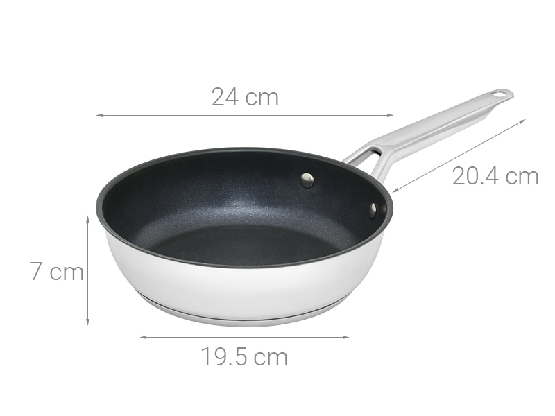 Chảo inox sâu chống dính đáy từ 24 cm Elmich EL-2459IC24 Impact bonding