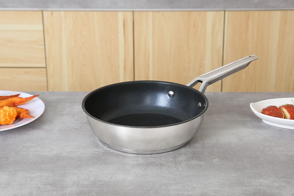 Chảo inox sâu chống dính đáy từ 24 cm Elmich EL-2459IC24 Impact bonding Màu Inox