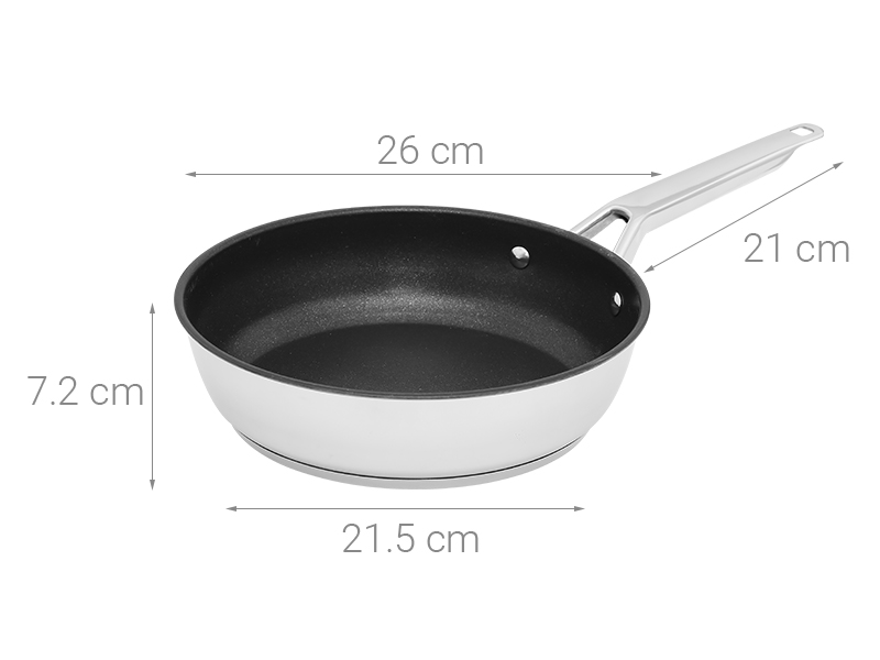 Chảo inox sâu chống dính đáy từ 26 cm Elmich EL-2459IC26 Impact bonding