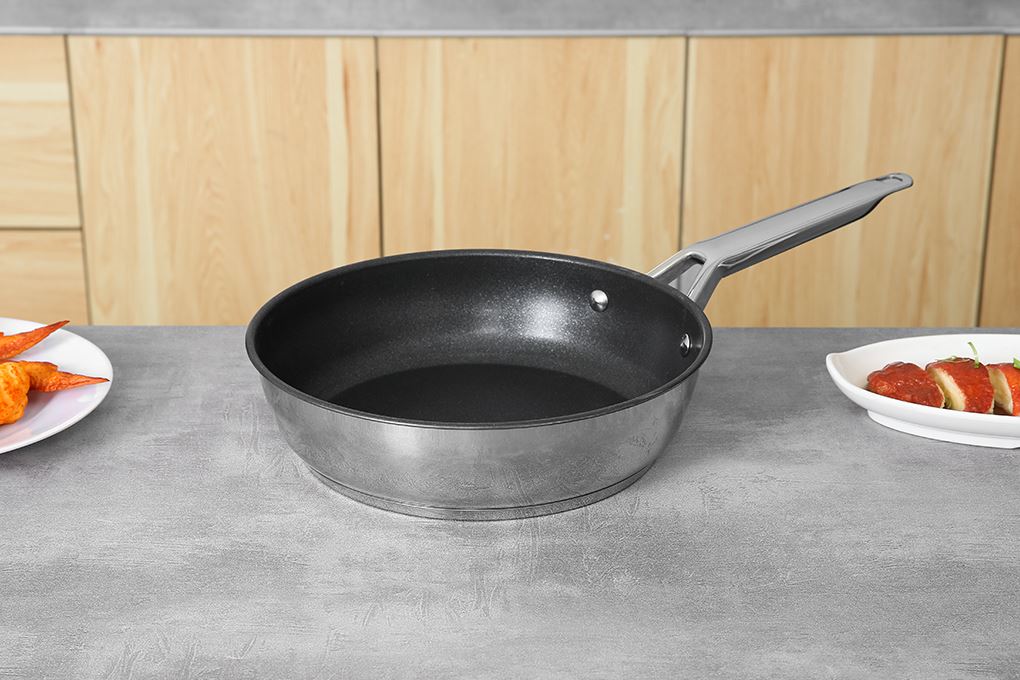 Chảo inox sâu chống dính đáy từ 26 cm Elmich EL-2459IC26 Impact bonding Màu Inox
