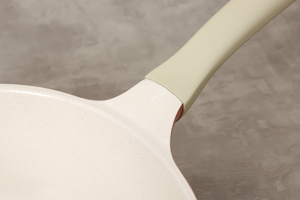 Chảo nhôm sâu chống dính vân đá đáy từ 26 cm Inochi Omi Simple HIN.CHSL.VD26 Màu Cam