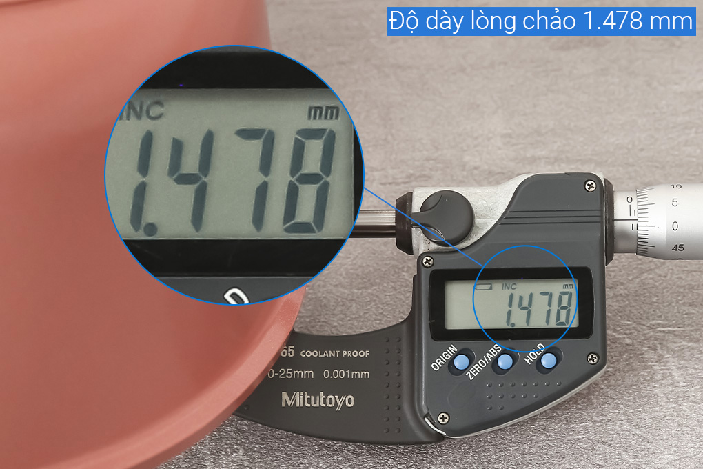 Chảo nhôm sâu chống dính vân đá đáy từ 26 cm Inochi Omi Simple HIN.CHSL.VD26 Màu Cam