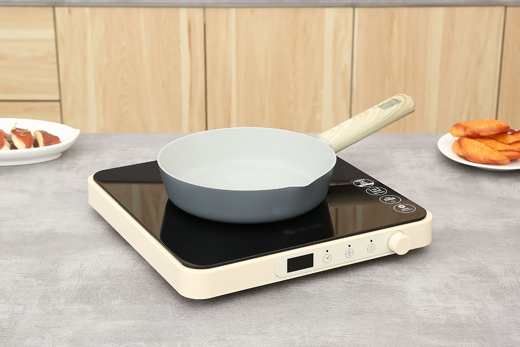 Chảo nhôm chống dính vân đá đáy từ 20 cm Delites RLJ-3020 Màu Xám