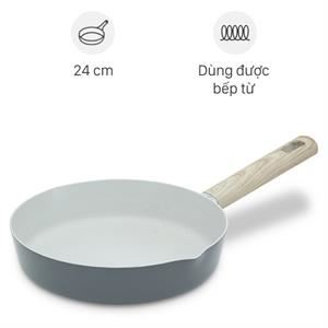 Chảo nhôm chống dính vân đá đáy từ 24 cm Delites RLJ-3024