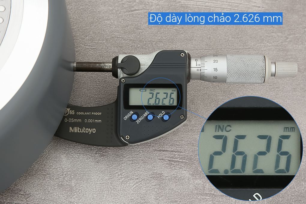 Chảo nhôm chống dính vân đá đáy từ 24 cm Delites RLJ-3024 Màu Xám