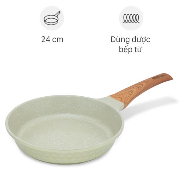 Chảo nhôm chống dính vân đá đáy từ Delites LY-DCF5324
