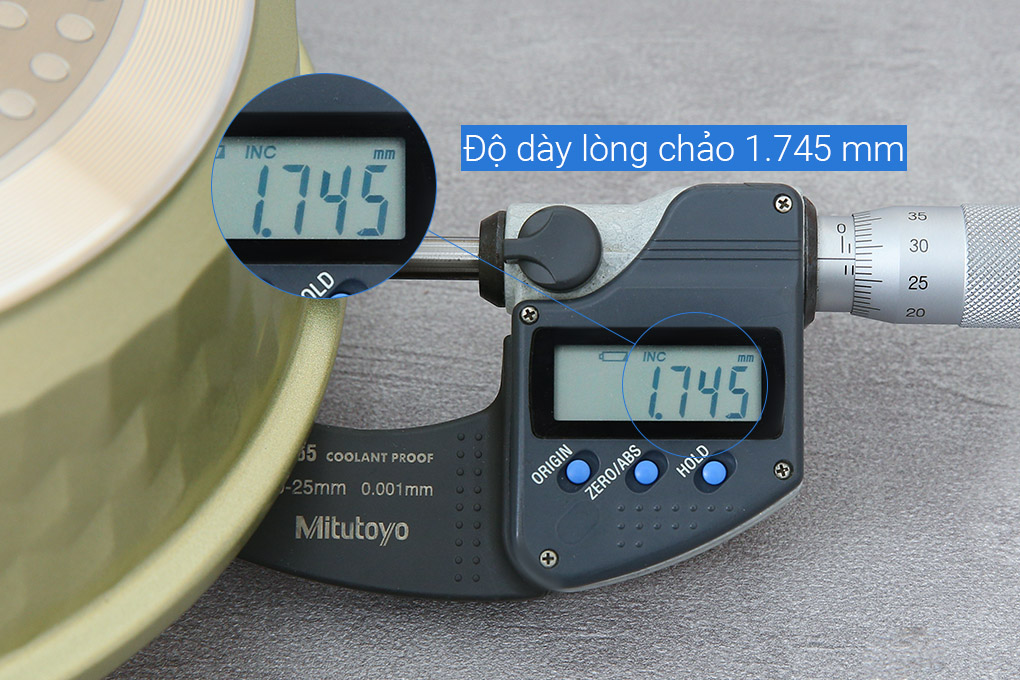 Chảo nhôm chống dính vân đá đáy từ 24 cm Delites LY-DCF5324 Màu Vàng