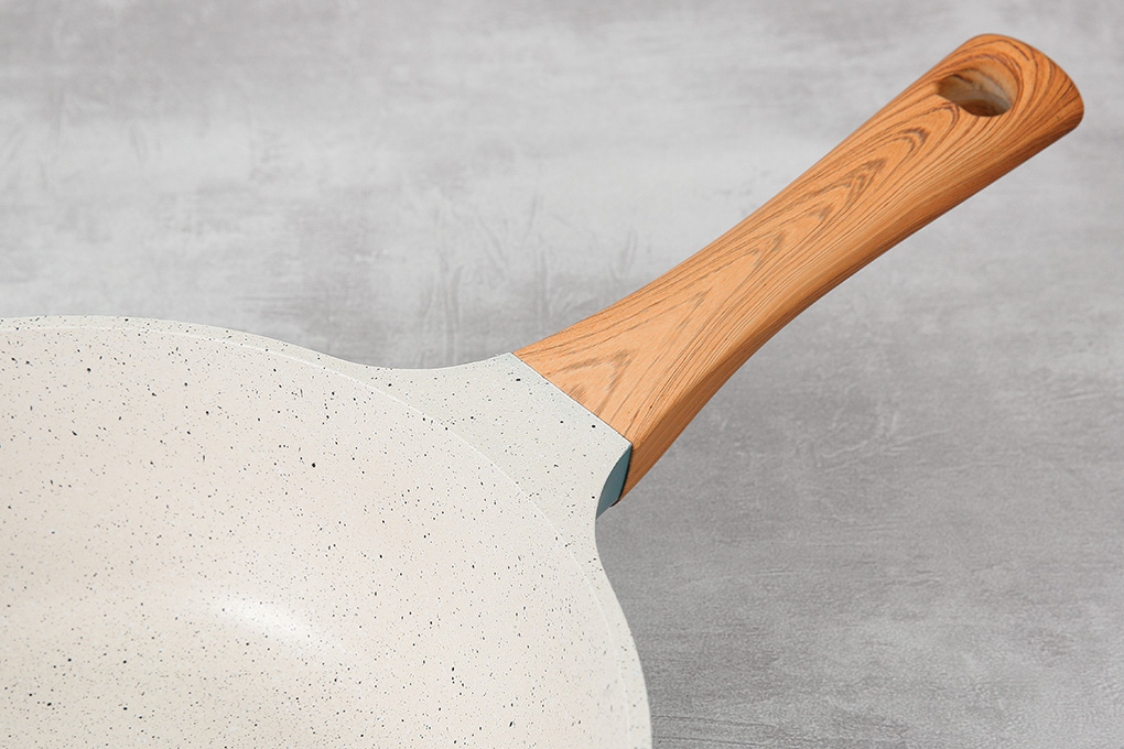Chảo nhôm sâu chống dính vân đá đáy từ 28 cm Delites LY-DSCP1828 Màu Xanh
