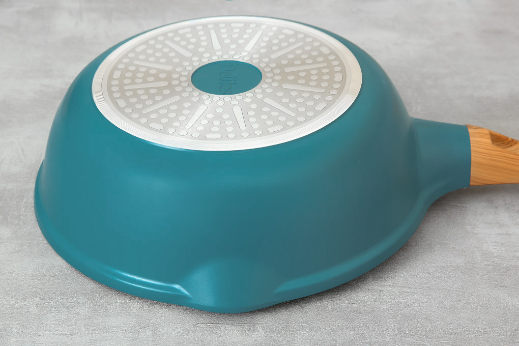 Chảo nhôm sâu chống dính vân đá đáy từ 28 cm Delites LY-DSCP1828 Màu Xanh