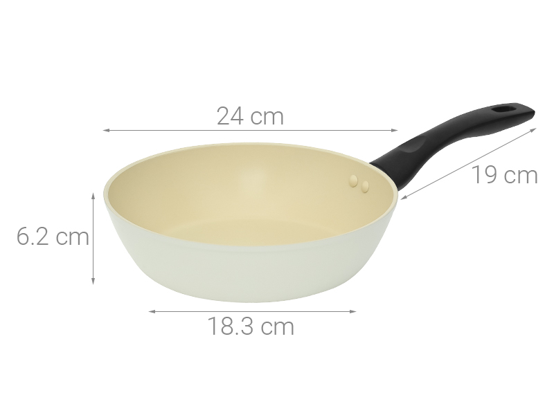 Chảo nhôm sâu chống dính vân đá đáy từ 24 cm Green Cook GCP246-24IH