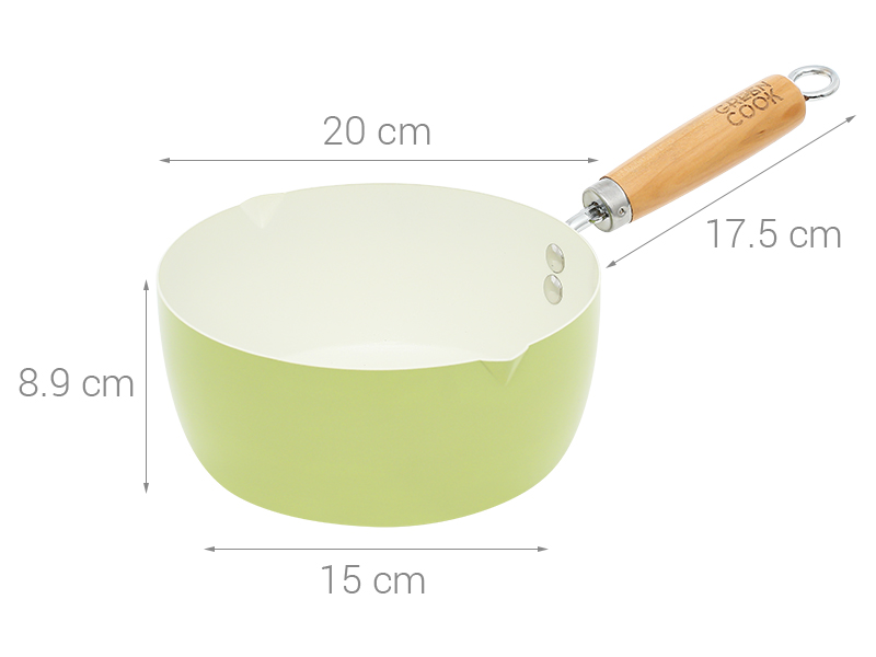 Chảo thép sâu chống dính đáy từ 20 cm Green Cook GCP249-20IH
