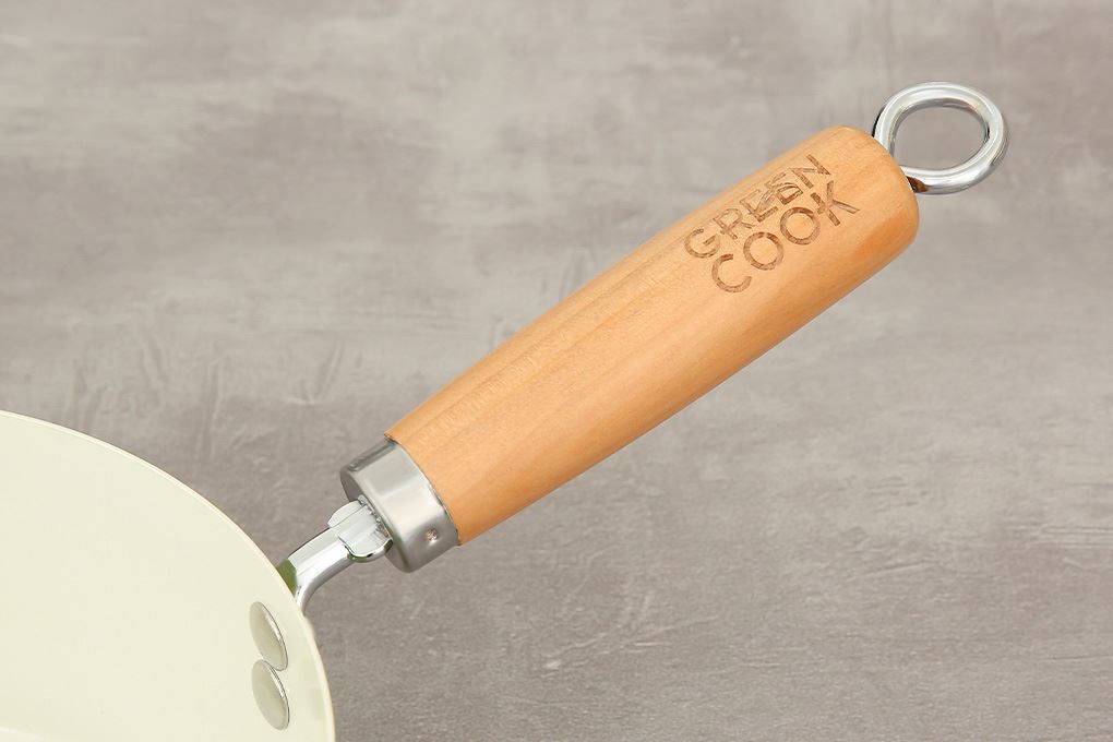Chảo thép sâu chống dính đáy từ 20 cm Green Cook GCP249-20IH Màu Xanh