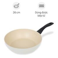 Chảo nhôm sâu chống dính vân đá đáy từ 26 cm Green Cook GCP246-26IH