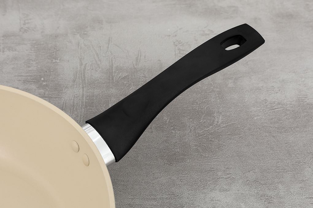 Chảo nhôm sâu chống dính vân đá đáy từ 26 cm Green Cook GCP246-26IH Màu Màu be