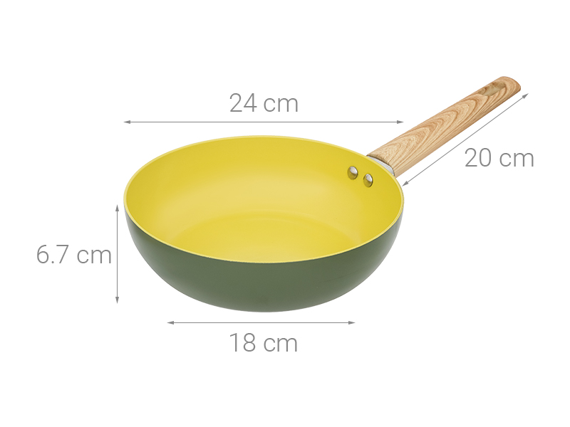 Chảo nhôm sâu chống dính đáy từ 24 cm Elmich Olive classic EL-5978OV24