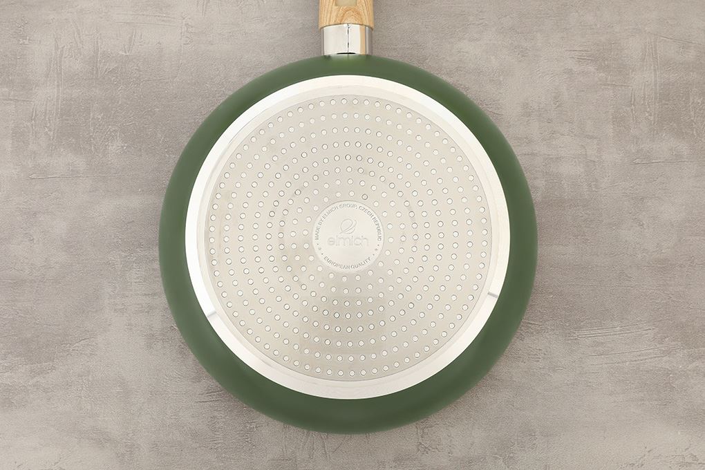 Chảo nhôm sâu chống dính đáy từ 28 cm Elmich Olive classic EL-5978OV28 Màu Xanh
