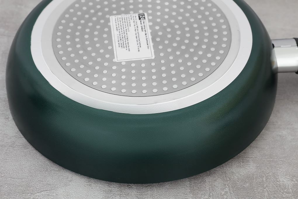 Chảo nhôm chống dính vân đá đáy từ 24 cm Sunhouse Eco SHM24X Màu Xanh