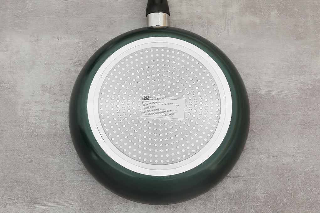 Chảo nhôm chống dính vân đá đáy từ 26 cm Sunhouse Eco SHM26X Màu Xanh