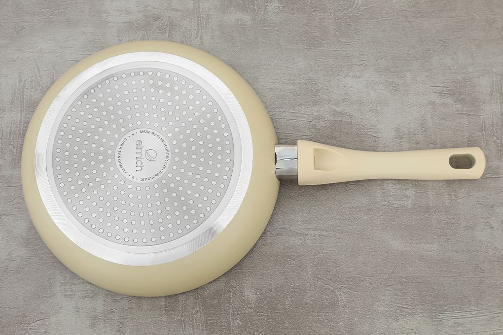 Chảo nhôm chống dính đáy từ 24 cm Elmich EL5985BE24 Màu Màu be