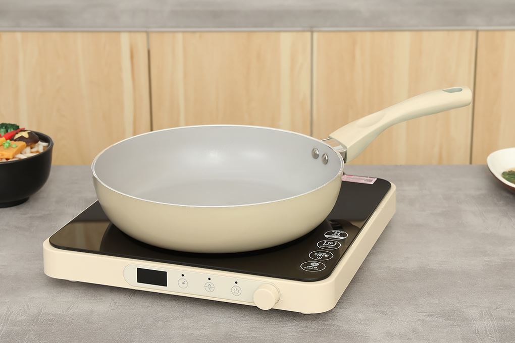 Chảo nhôm chống dính đáy từ 26 cm Elmich EL5985BE26 Màu Màu be