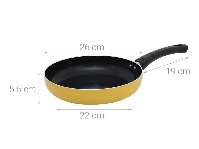 Chảo nhôm chống dính đáy từ 26 cm Elmich Smartcook SM5962LY26