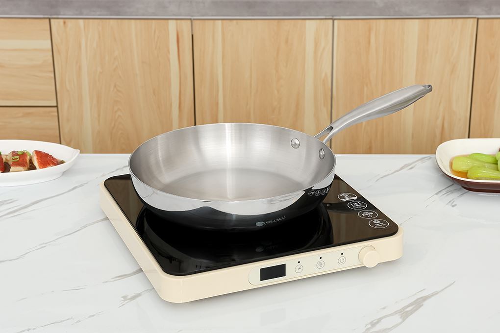 Chảo inox đáy từ 26 cm AVA CW-TP001F Màu Inox