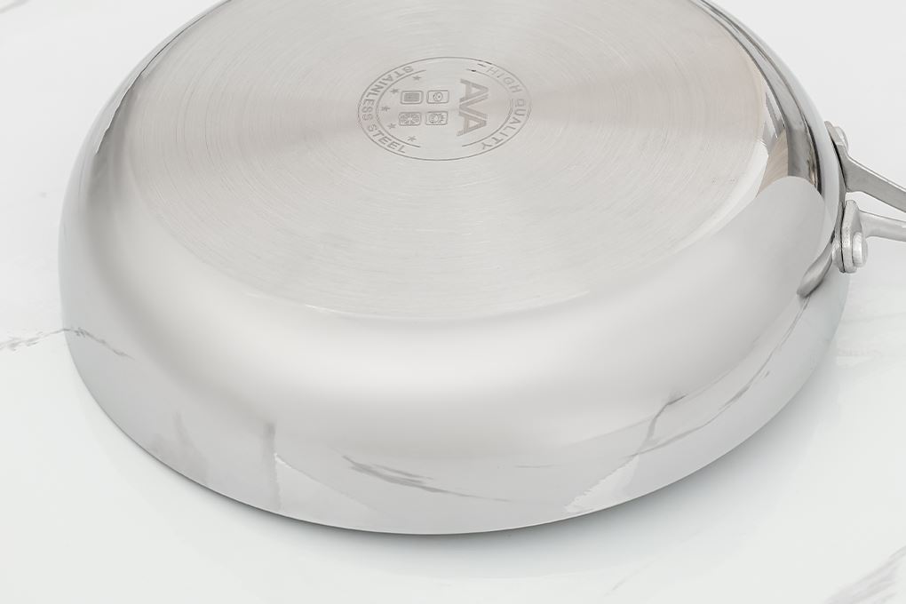 Chảo inox đáy từ 26 cm AVA CW-TP001F Màu Inox