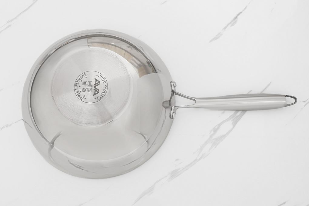 Chảo inox sâu đáy từ 28 cm AVA CW-TP001W Màu Inox