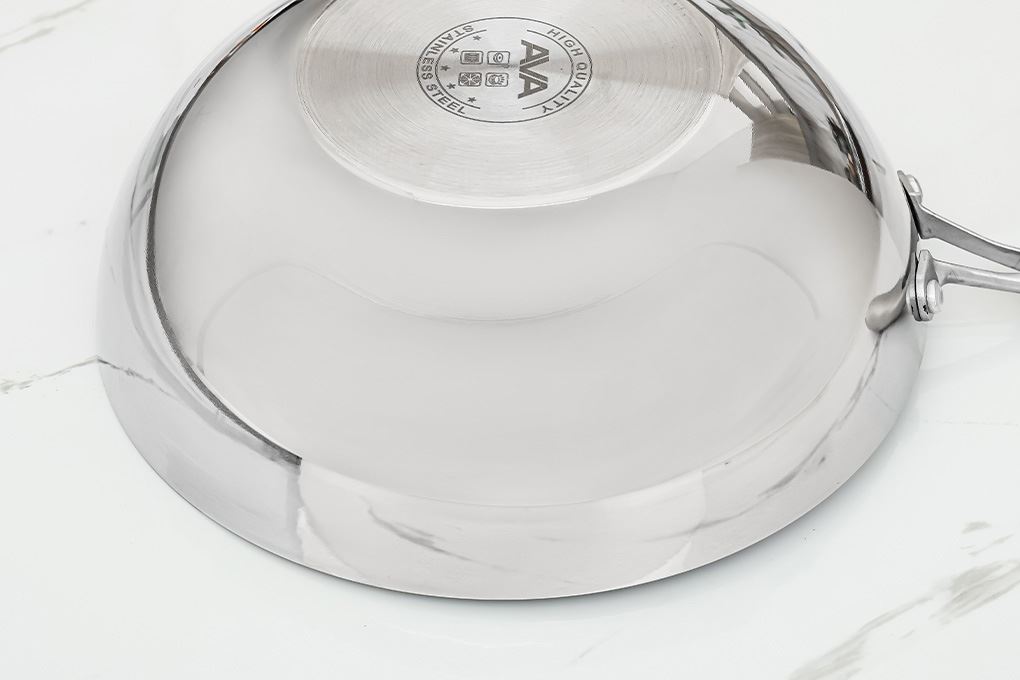 Chảo inox sâu đáy từ 28 cm AVA CW-TP001W Màu Inox
