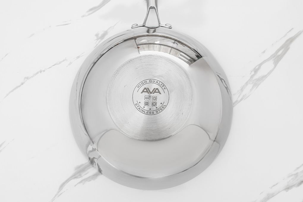 Chảo inox sâu đáy từ 28 cm AVA CW-TP001W Màu Inox