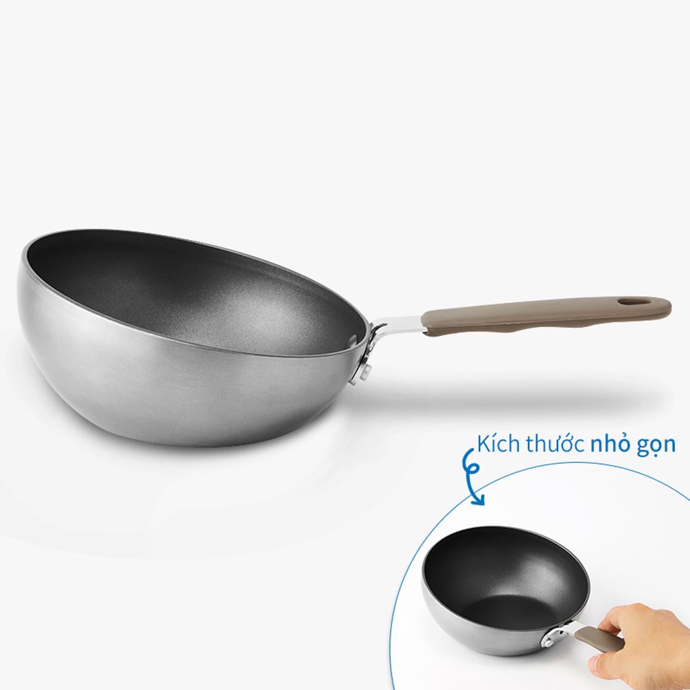 Chảo nhôm chống dính 15.5 cm Lock&Lock LHD1165 Màu Xám