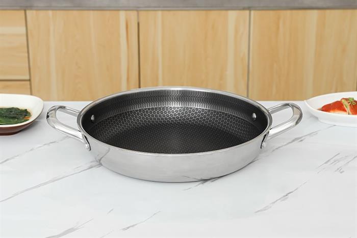 Chảo inox nguyên khối chống dính đáy từ 30 cm AVA TC-TASJG30 Màu Inox
