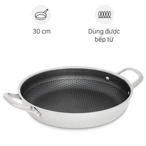 Chảo inox nguyên khối chống dính đáy từ AVA TC-TASJG30