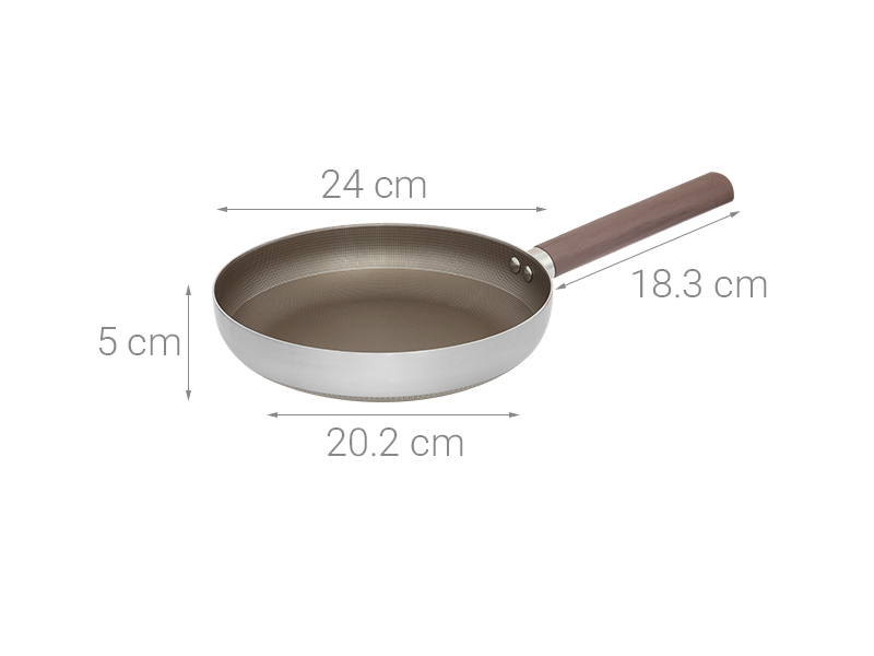 Chảo inox nguyên khối chống dính 24 cm AVA TC-TCJG24